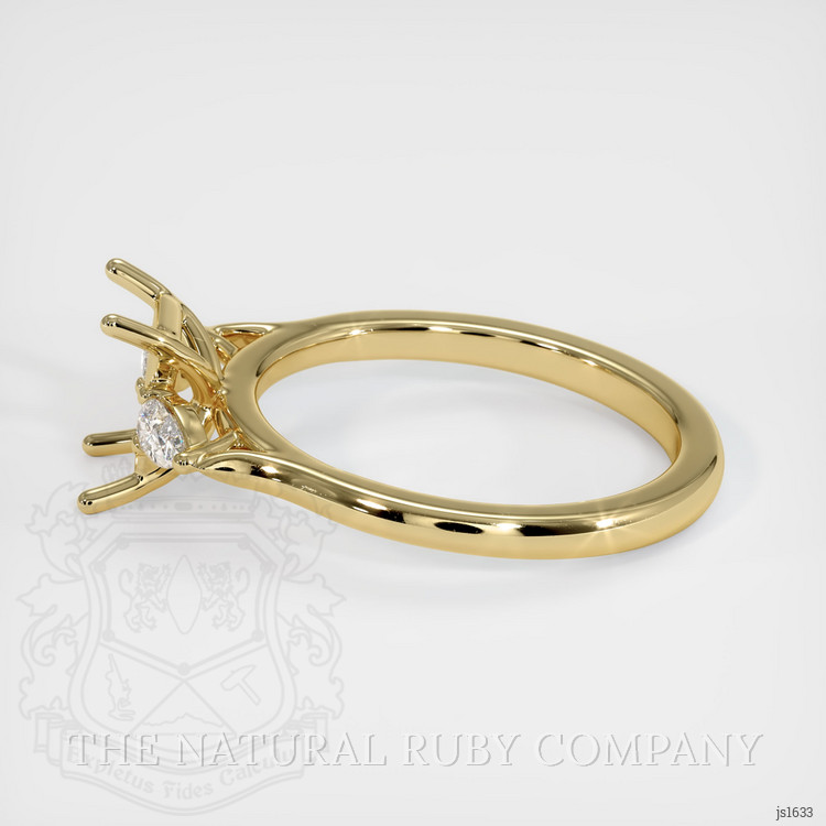 10K Yellow Gold Three Stone Ring Setting
