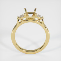 10K Yellow Gold Three Stone Ring Setting Image