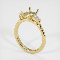 14K Yellow Gold Three Stone Ring Setting Video