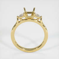 18K Yellow Gold Three Stone Ring Setting Image