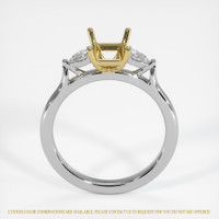 14K Yellow & White Three Stone Ring Setting Image