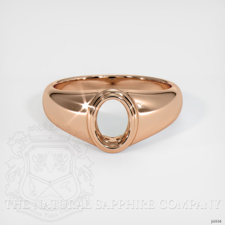 18K Rose Gold Men's Ring Setting
