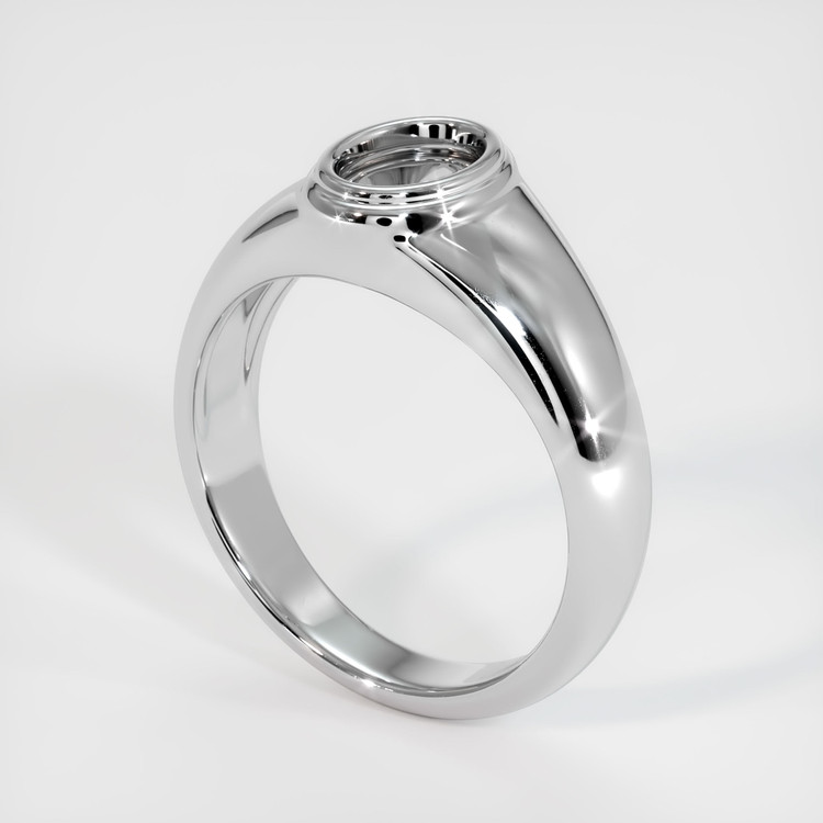10K White Gold Men's Ring Setting