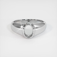 14K White Gold Men's Ring Setting Image