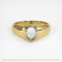 14K White & Yellow Men's Ring Setting Image