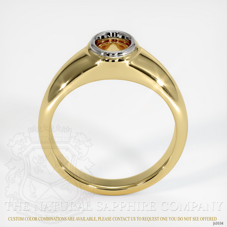 14K White & Yellow Men's Ring Setting