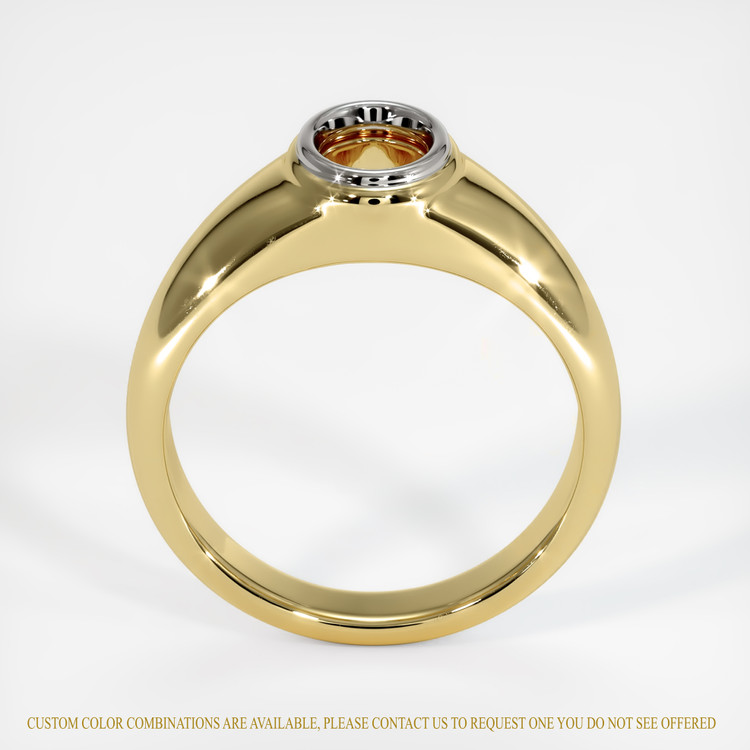 14K White & Yellow Men's Ring Setting