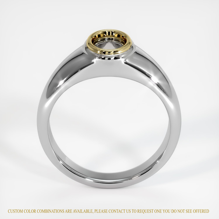 14K Yellow & White Men's Ring Setting