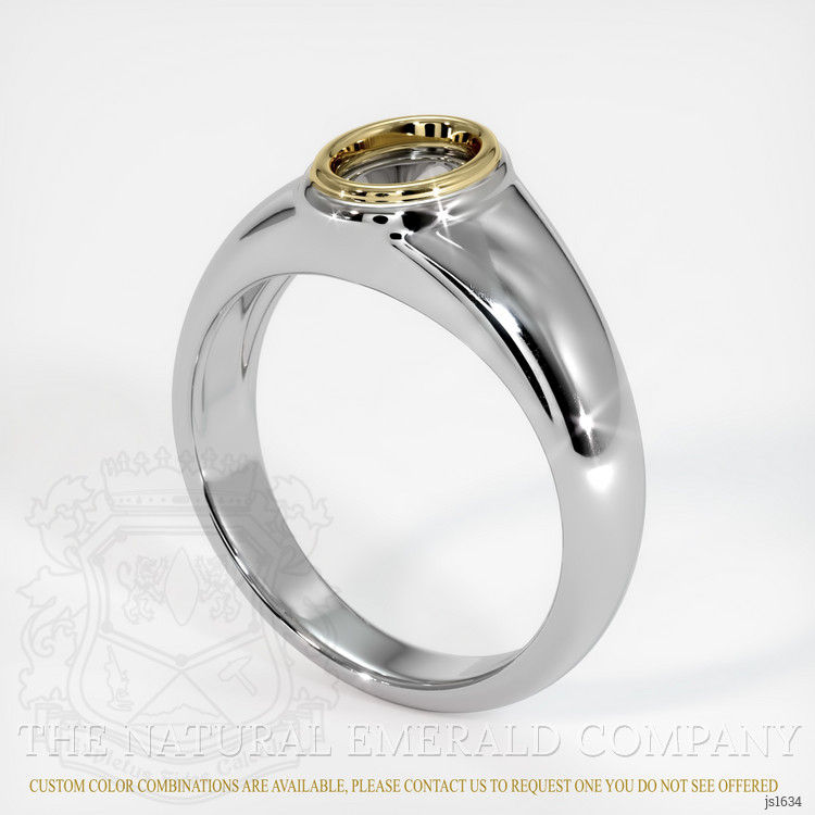 18K Yellow & White Men's Ring Setting