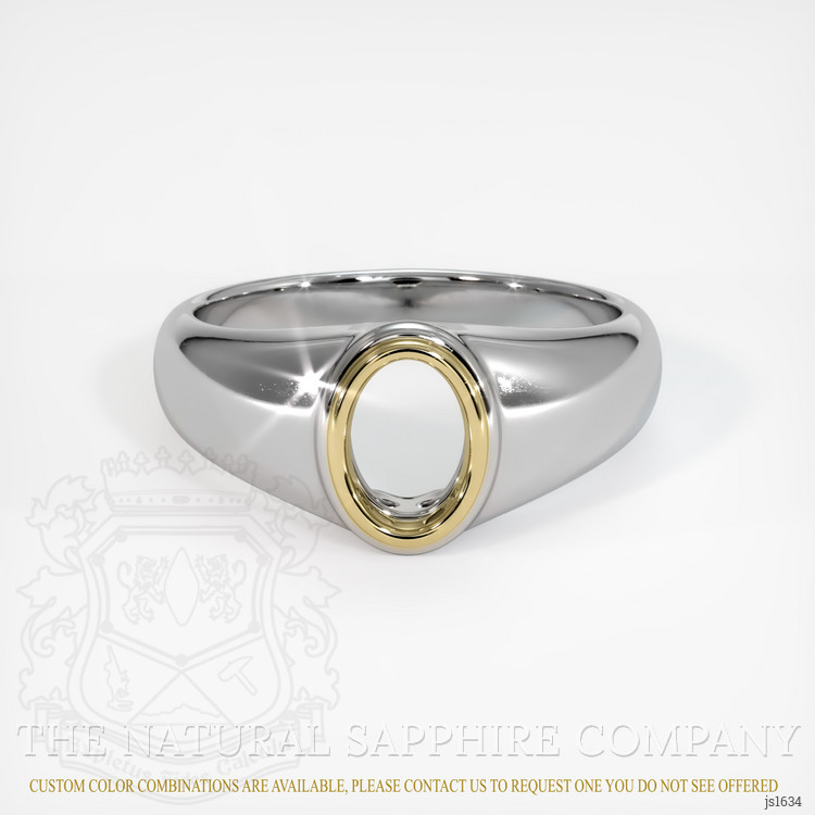 18K Yellow & White Men's Ring Setting