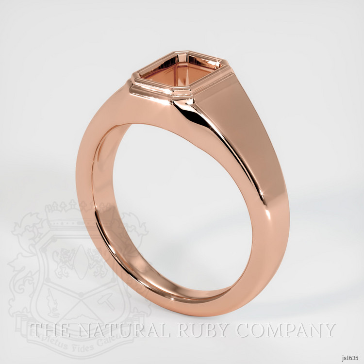 14K Rose Gold Men's Ring Setting