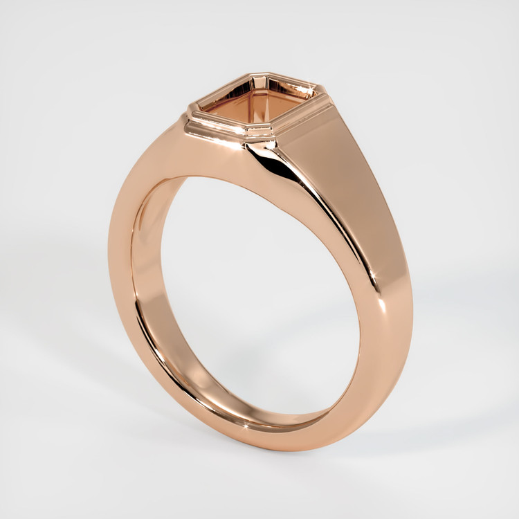 18K Rose Gold Men's Ring Setting