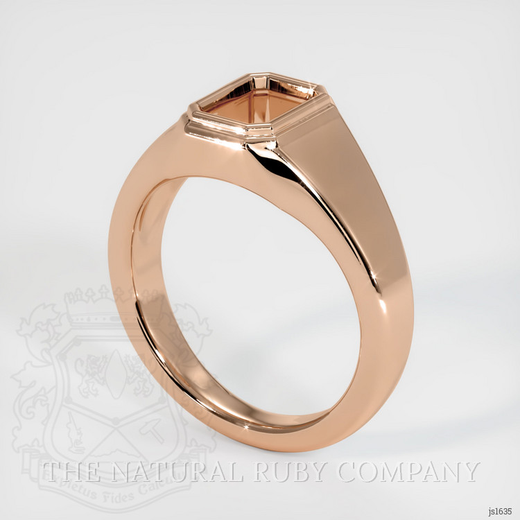 18K Rose Gold Men's Ring Setting