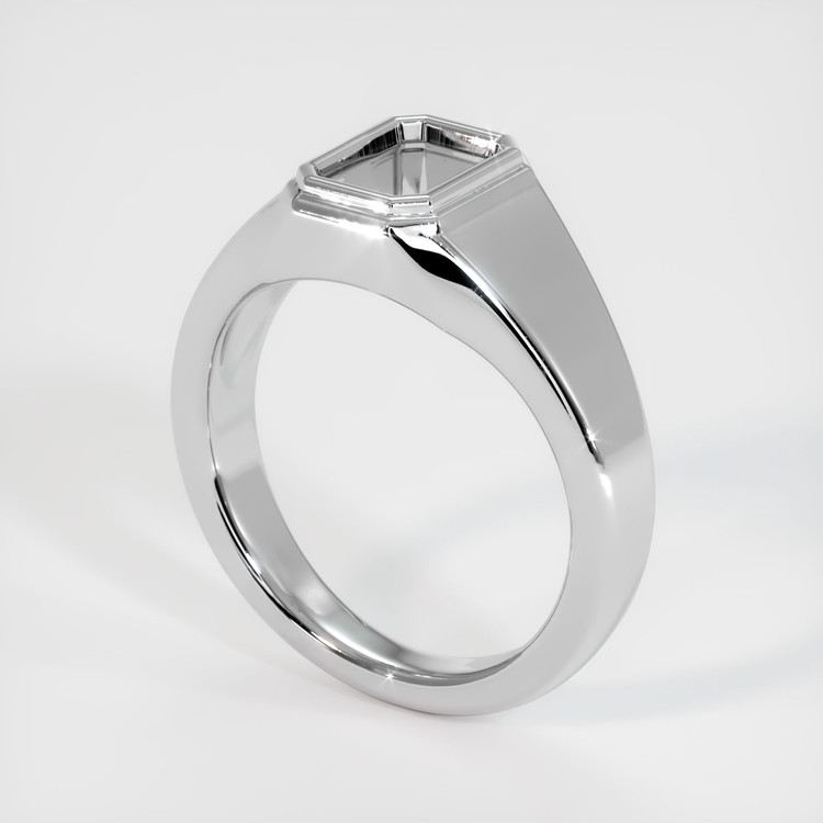 14K White Gold Men's Ring Setting