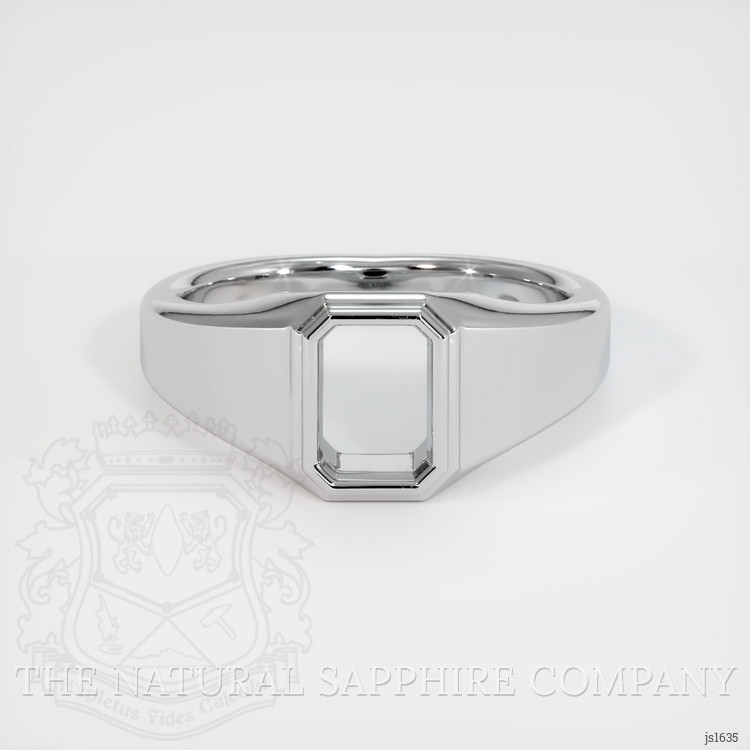 14K White Gold Men's Ring Setting