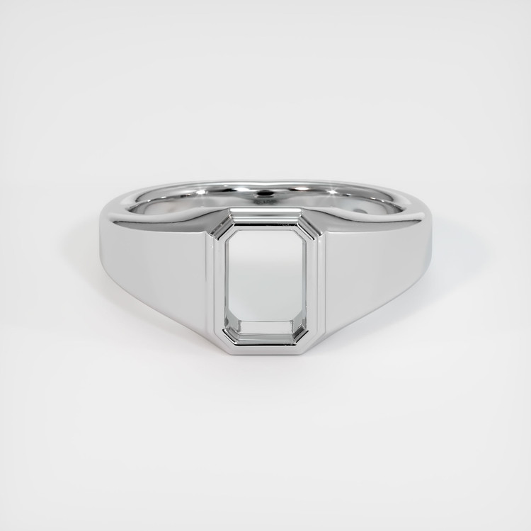 14K White Gold Men's Ring Setting