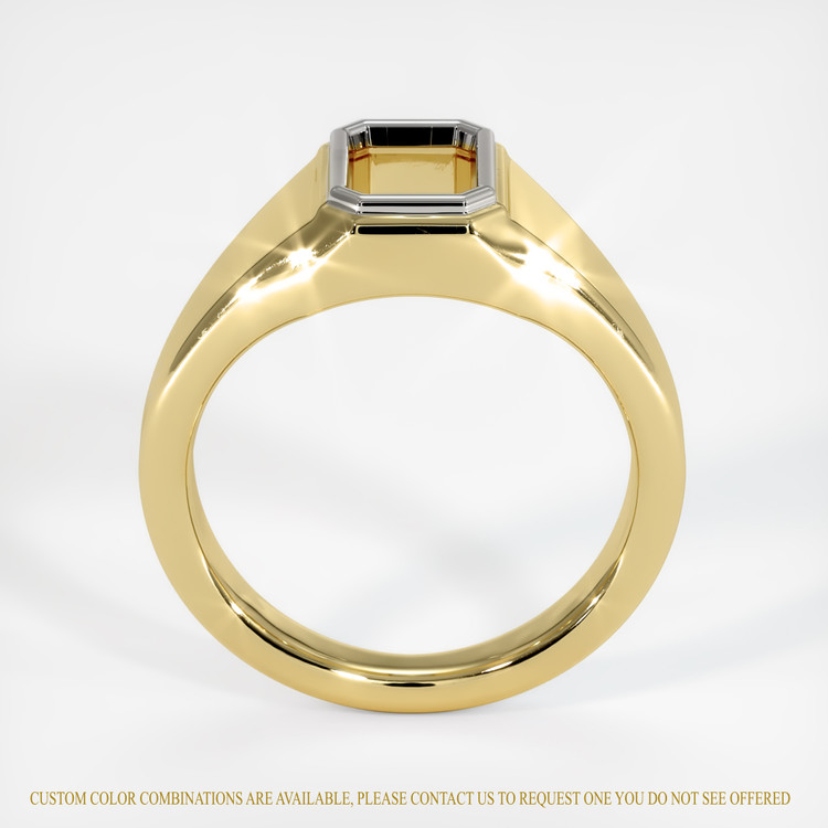 18K White & Yellow Men's Ring Setting