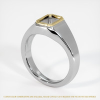 14K Yellow & White Men's Ring Setting Video