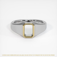 14K Yellow & White Men's Ring Setting Image