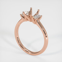 14K Rose Gold Three Stone Ring Setting Video