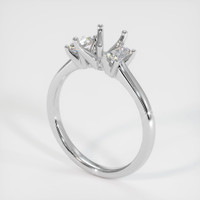 14K White Gold Three Stone Ring Setting Video