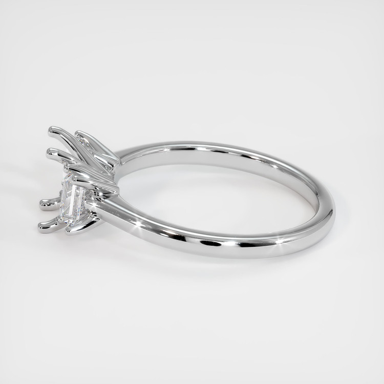 18K White Gold Three Stone Ring Setting