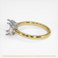 14K White & Yellow Three Stone Ring Setting Image