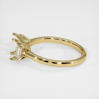 10K Yellow Gold Three Stone Ring Setting Image