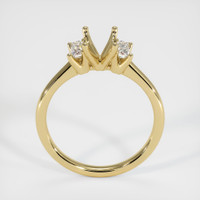 10K Yellow Gold Three Stone Ring Setting Image