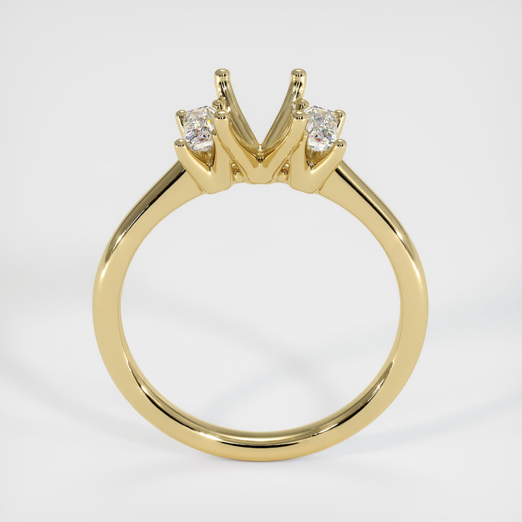 10K Yellow Gold Three Stone Ring Setting