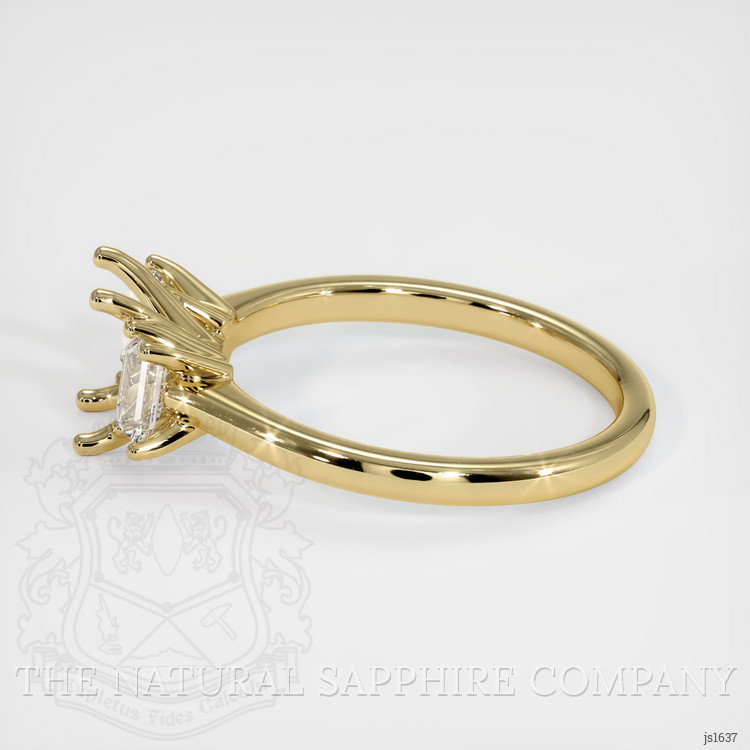 14K Yellow Gold Three Stone Ring Setting