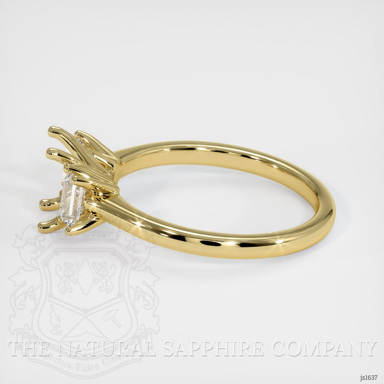 18K Yellow Gold Three Stone Ring Setting