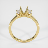 18K Yellow Gold Three Stone Ring Setting Image