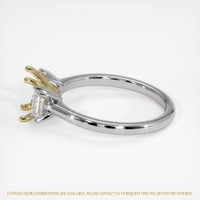 14K Yellow & White Three Stone Ring Setting Image