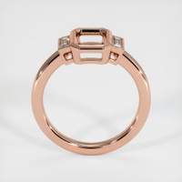 14K Rose Gold Three Stone Ring Setting Image