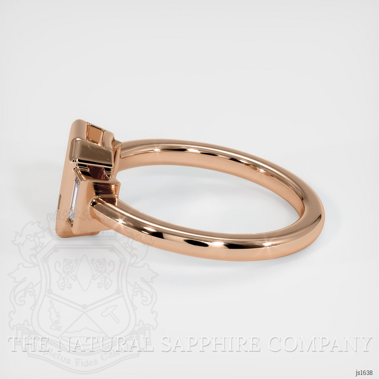 18K Rose Gold Three Stone Ring Setting