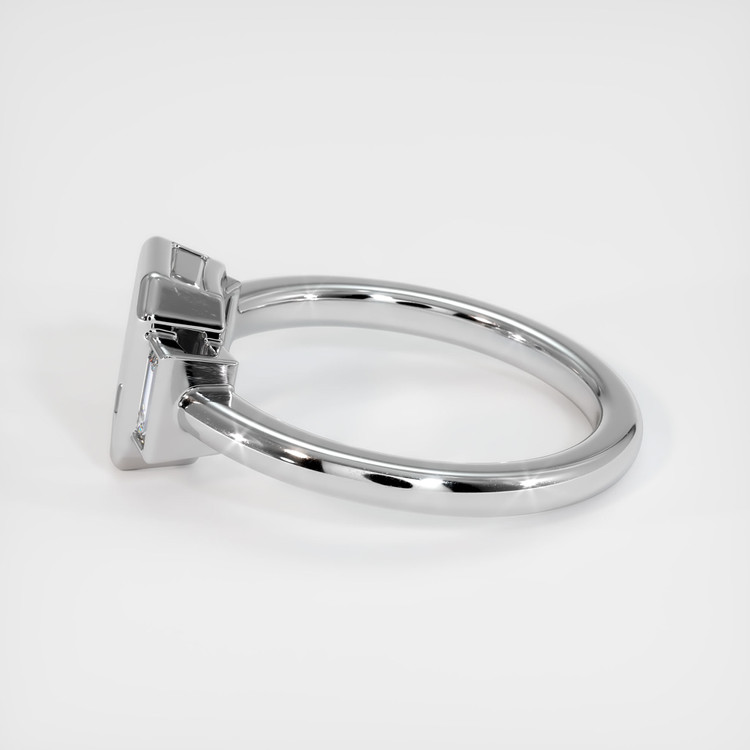 10K White Gold Three Stone Ring Setting