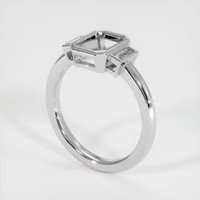 18K White Gold Three Stone Ring Setting Video