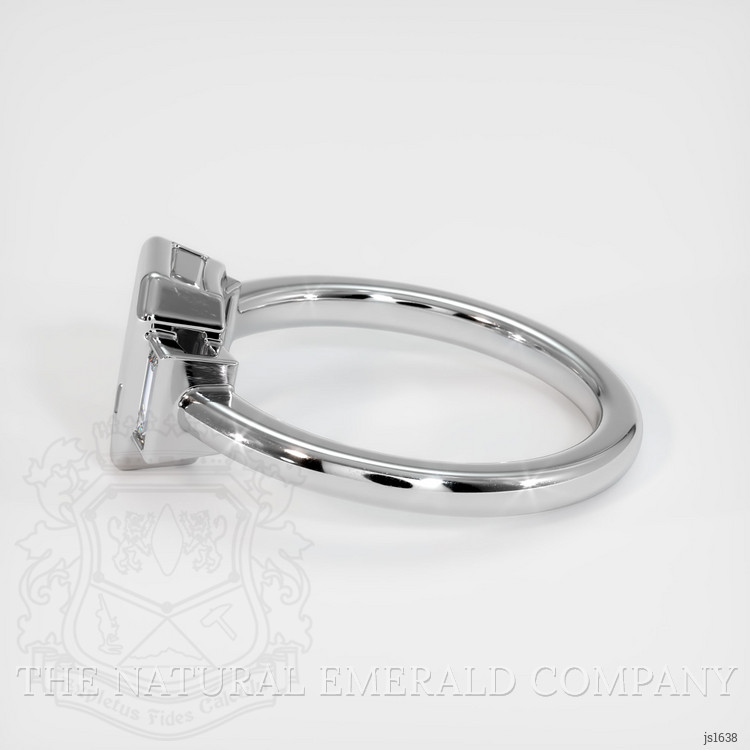 18K White Gold Three Stone Ring Setting