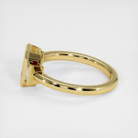 18K Yellow Gold Three Stone Ring Setting Image