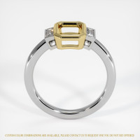 18K Yellow & White Three Stone Ring Setting Image