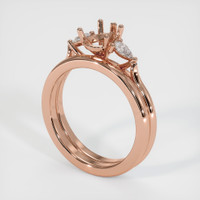 14K Rose Gold Three Stone Ring Setting Video
