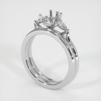 14K White Gold Three Stone Ring Setting Video