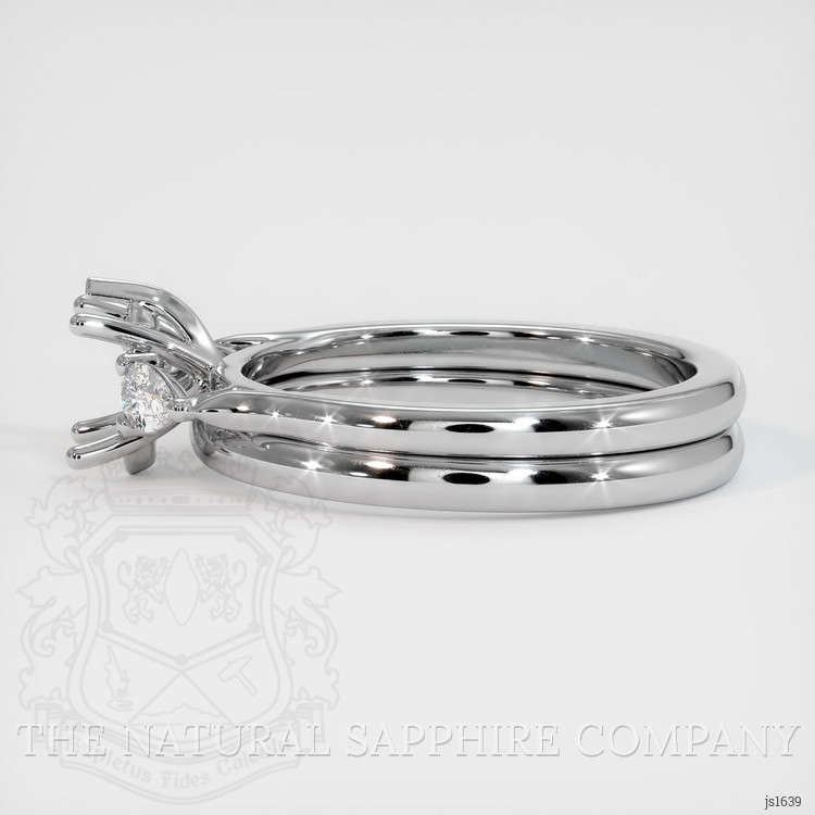 18K White Gold Three Stone Ring Setting