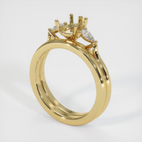 10K Yellow Gold Three Stone Ring Setting Video