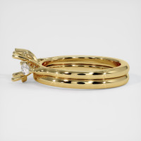 10K Yellow Gold Three Stone Ring Setting Image