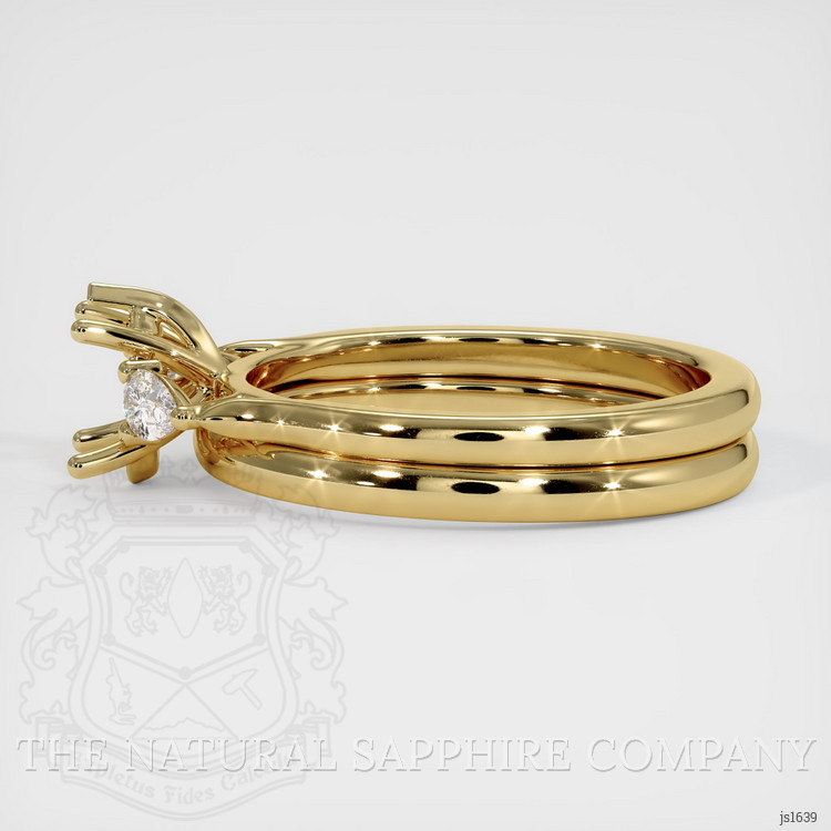 10K Yellow Gold Three Stone Ring Setting