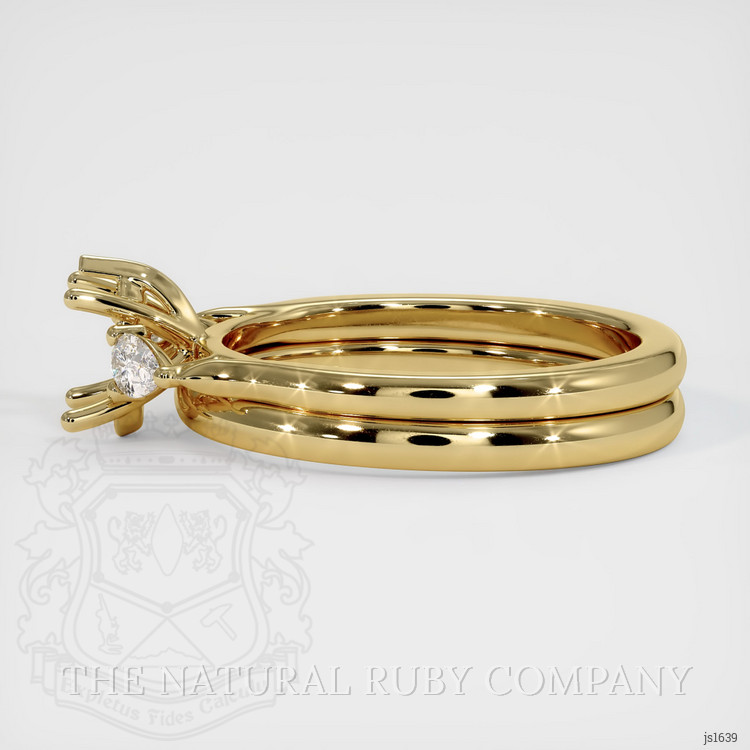 10K Yellow Gold Three Stone Ring Setting