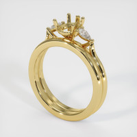 18K Yellow Gold Three Stone Ring Setting Video