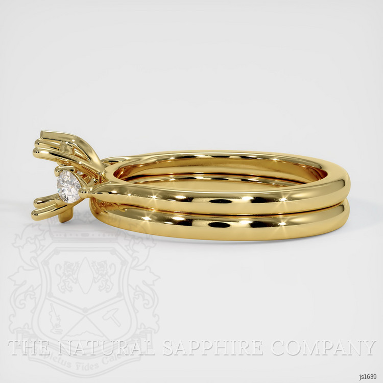 18K Yellow Gold Three Stone Ring Setting